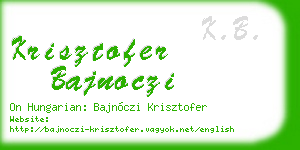 krisztofer bajnoczi business card